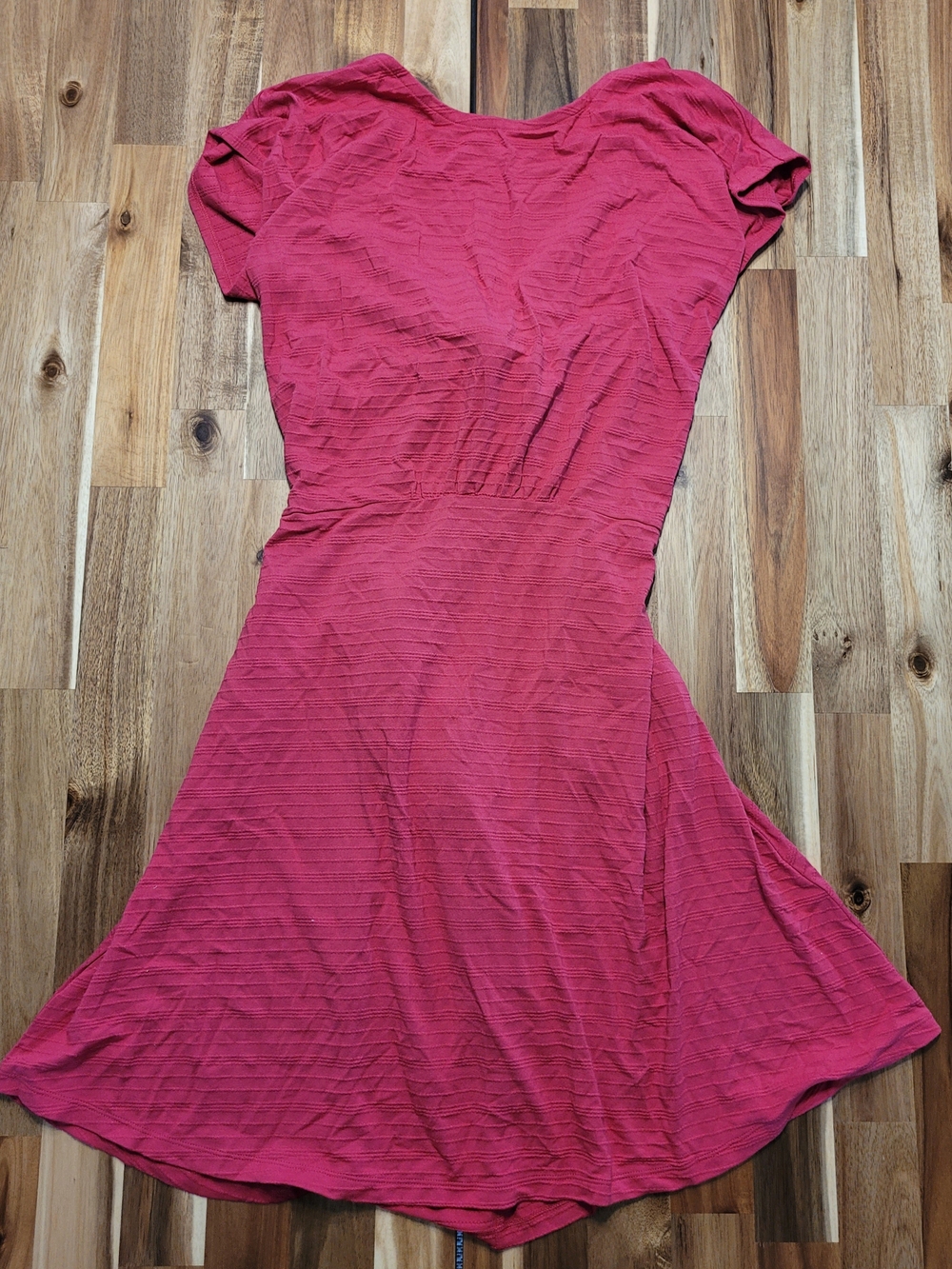 LOFT Fuchsia Textured Midi Dress